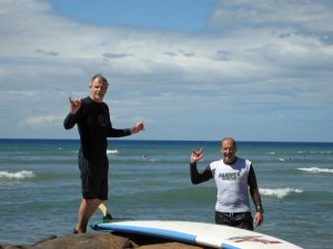 Chris and Herb back from Surfing