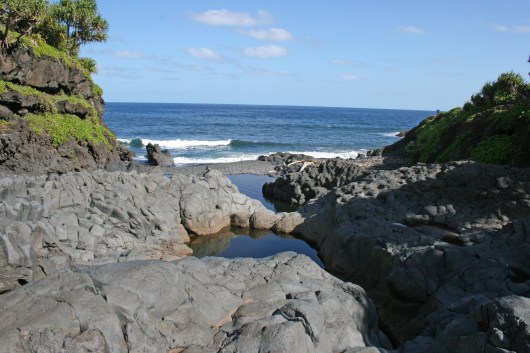 Looking seaward from Ohe'o Gulch
