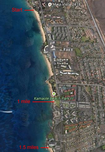 South Kihei Beach Walk Map