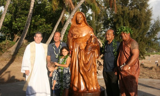 The blessing of the finished statue