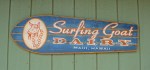 Surfing goat sign